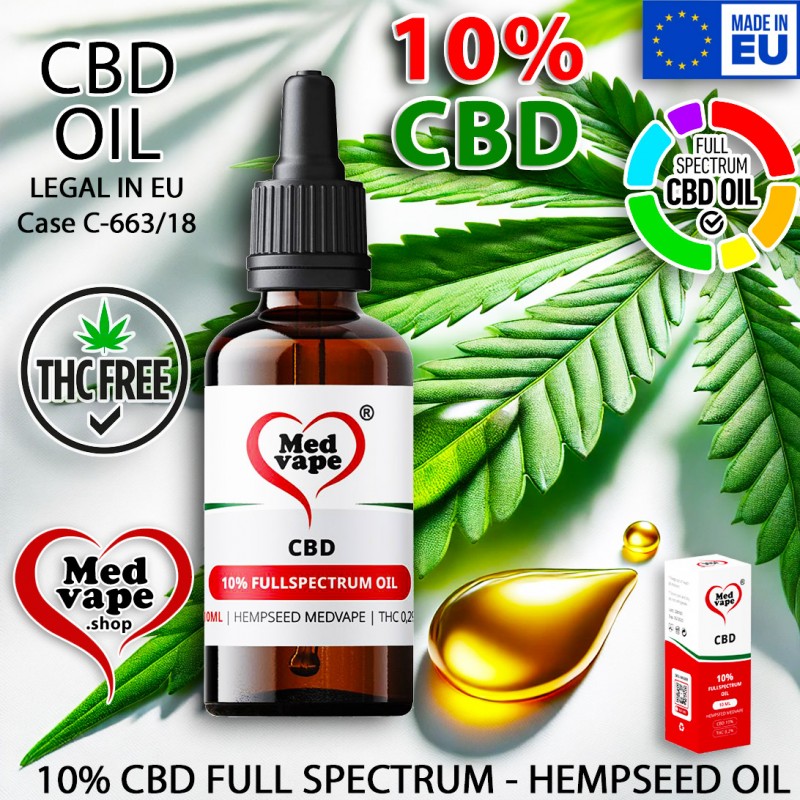 10% CBD FULLSPECTRUM HEMPSEED OIL 10ml MEDVAPE